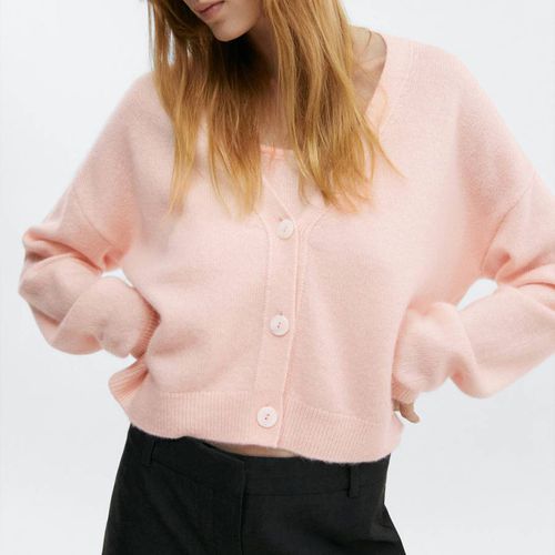 Pastel Pink Cashmere Cardigan - Mango - Modalova