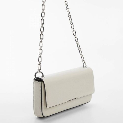 Off White Flap Chain Bag - Mango - Modalova