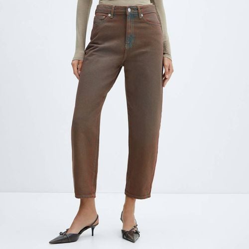 Brown High-Waist Slouchy Jeans - Mango - Modalova