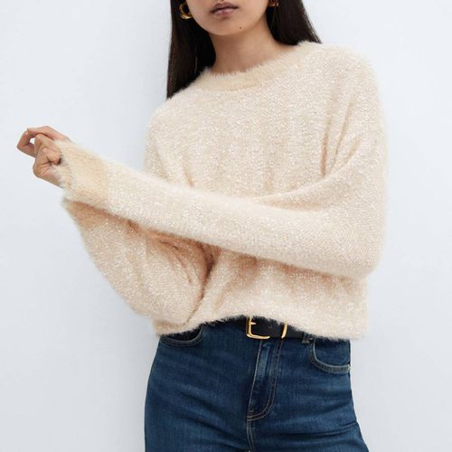 Pastel Pink Fluffy Jumper - Mango - Modalova