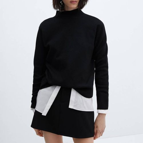 Black Mock Neck Jumper - Mango - Modalova