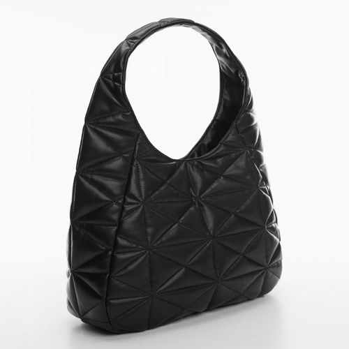 Black Quilted Maxi Bag - Mango - Modalova