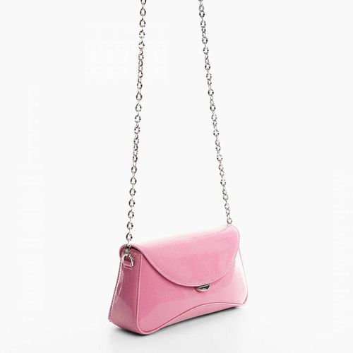 Bubble-Gum Patent Leather Chain Handbag - Mango - Modalova