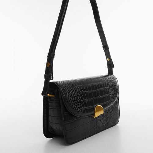 Black Rectangular Crossbody Bag - Mango - Modalova