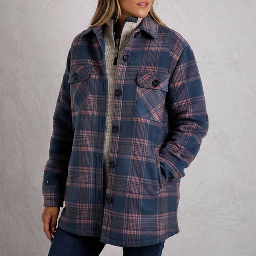 Navy Autumn Check Shacket - Weird Fish - Modalova