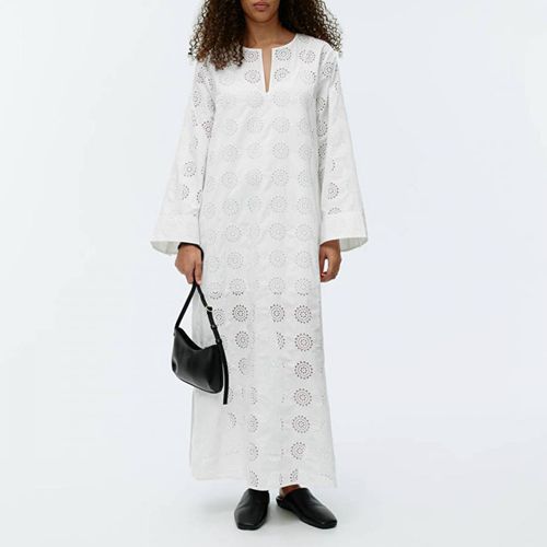 White Embroidered Tunic Dress - ARKET - Modalova