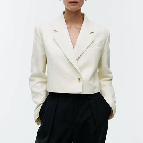 Cream Cropped Blazer - ARKET - Modalova