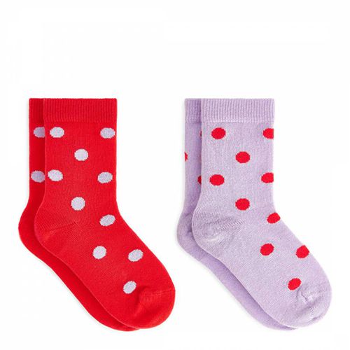 Kid's Purple Printed Sock Set - ARKET - Modalova