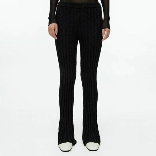 Black Ribbed Flared Leg Trousers - ARKET - Modalova