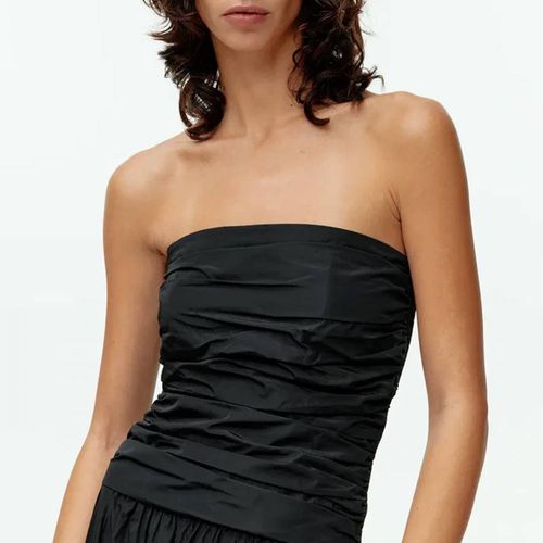 Black Ruffled Strapless Top - ARKET - Modalova