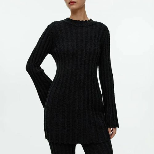 Black Flare Ribbed Mini Dress - ARKET - Modalova