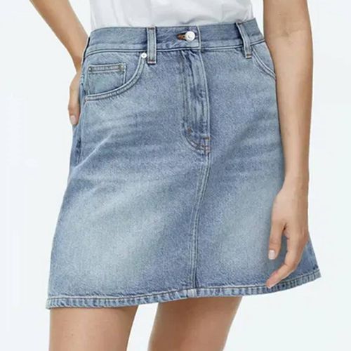 Blue Denim Mini Skirt - ARKET - Modalova