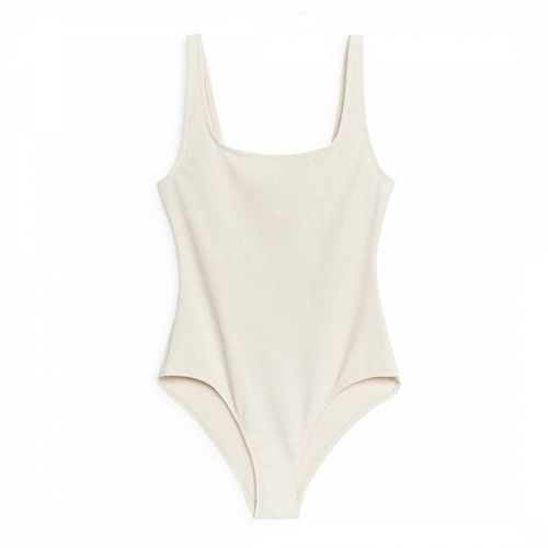 Cream Textured Swimming Costume - ARKET - Modalova