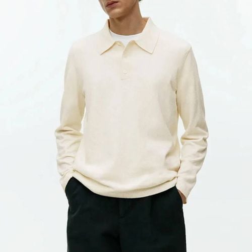 Men's Ivory Collared Sweater - ARKET - Modalova