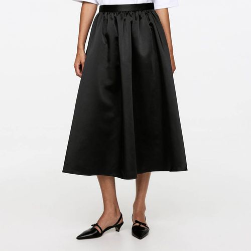 Black Satin Midi Skirt - ARKET - Modalova