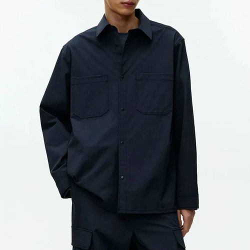 Men's Navy Collared Overshirt - ARKET - Modalova