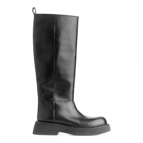 Black Leather Long Boots - ARKET - Modalova