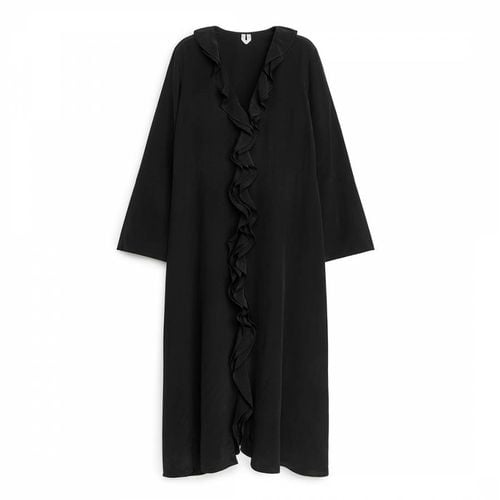 Black Frill Midi Dress - ARKET - Modalova