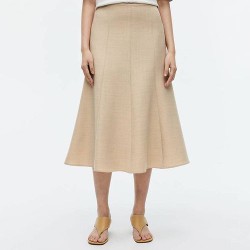 Beige Panel Flare Midi Skirt - ARKET - Modalova