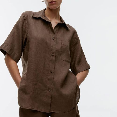 Brown Crop Short Sleeve Shirt - ARKET - Modalova