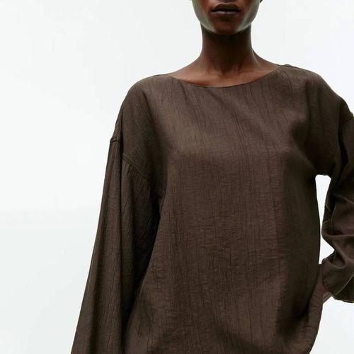 Brown Scoop Neck Blouse - ARKET - Modalova