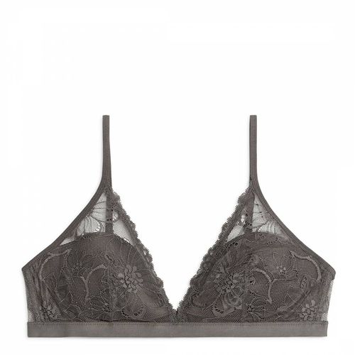 Grey Lightly Padded Lace Bra - ARKET - Modalova