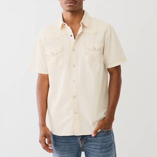 Ecru Dyed Big T Western Cotton Shirt - True Religion - Modalova