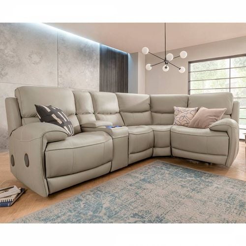 Miami 4 Seater Corner Sofa Seater Console Unit Taupe - The Great Sofa Company - Modalova