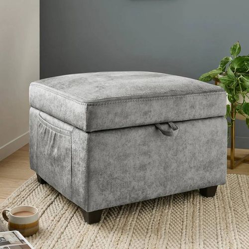 Atlanta Footstool Indus Silver - The Great Sofa Company - Modalova