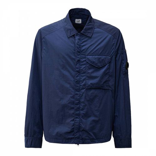 Blue Zip Lens Overshirt - C.P. Company - Modalova