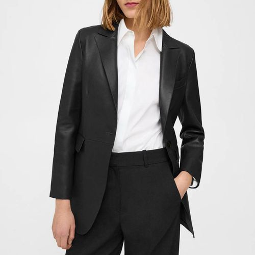 Black Etiennette Leather Blazer - Theory - Modalova