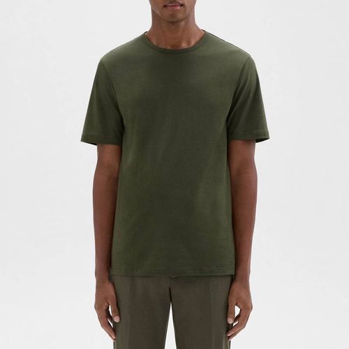 Khaki Precise Cotton T-Shirt - Theory - Modalova