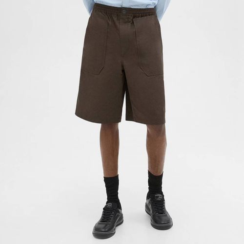 Beige Pocket Long Shorts - Theory - Modalova