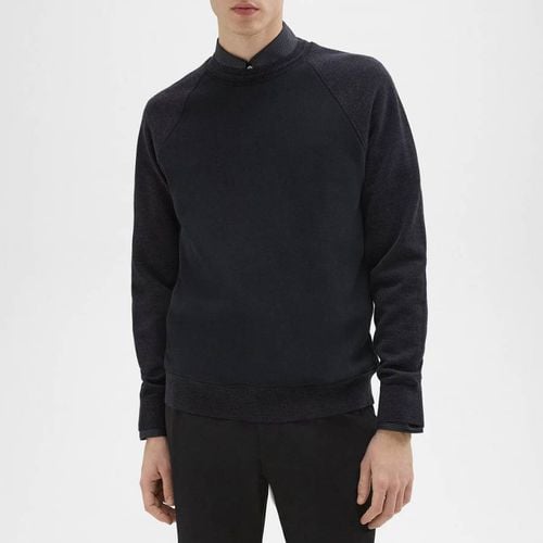 Black Crew Neck Ribbed Sweatshirt - Theory - Modalova