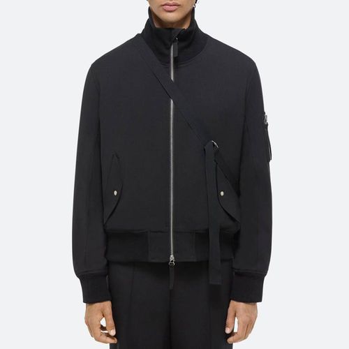 High Neck Wool Blend Bomber Jacket - HELMUT LANG - Modalova