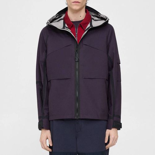 Plum Hooded Coat - Theory - Modalova