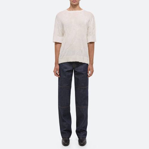 Crushed Merino Wool Blend T-Shirt - HELMUT LANG - Modalova