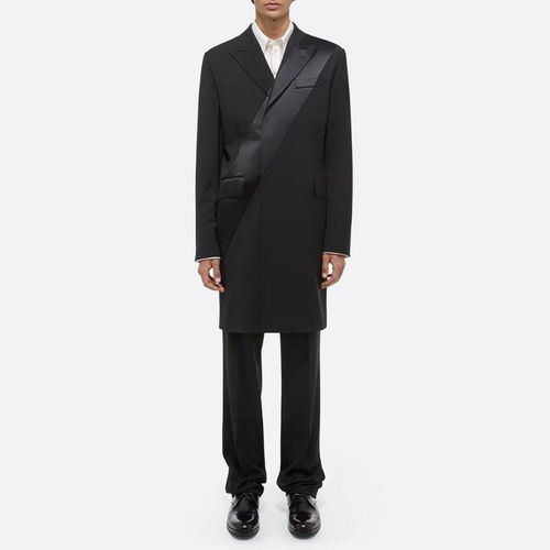 Black Stripe Tuxedo Wool Coat - HELMUT LANG - Modalova