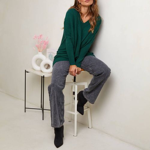 Cashmere Blend Oversized V-Neck Jumper - SOFT CASHMERE - Modalova