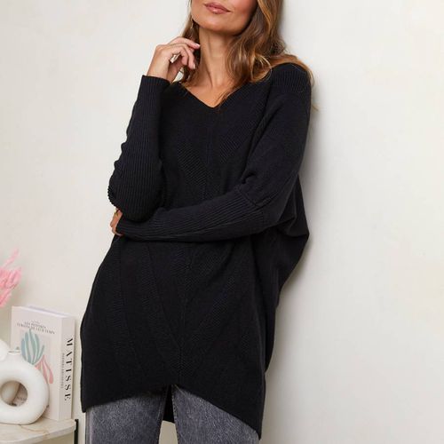 Cashmere Blend Oversized V-Neck Jumper - SOFT CASHMERE - Modalova