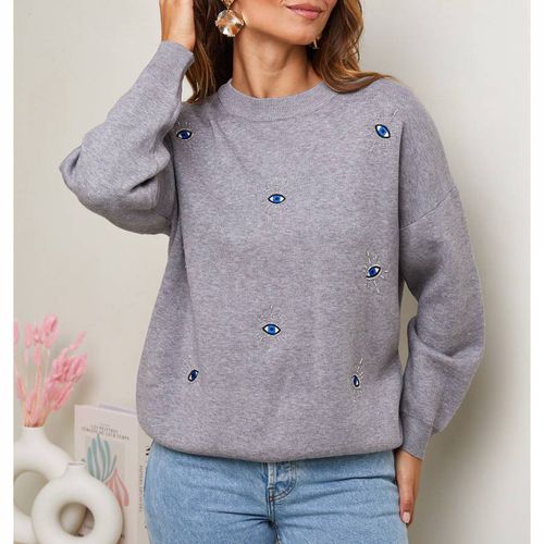 Cashmere Blend Embroidered Jumper - SOFT CASHMERE - Modalova