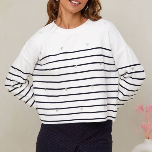 Cashmere Blend Striped Crop Jumper - SOFT CASHMERE - Modalova