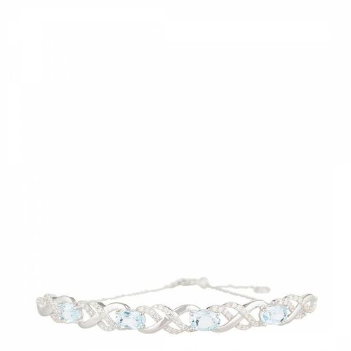 Silver Diamond Topaz Bracelet - Diamond And Co - Modalova