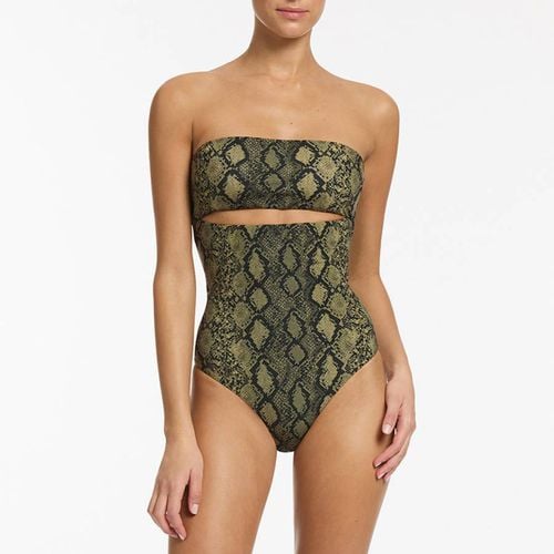 Olive Splice Bandeau One Piece - Jets - Modalova