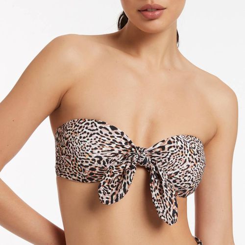 Cream Animale Knot Bikini Top - Jets - Modalova