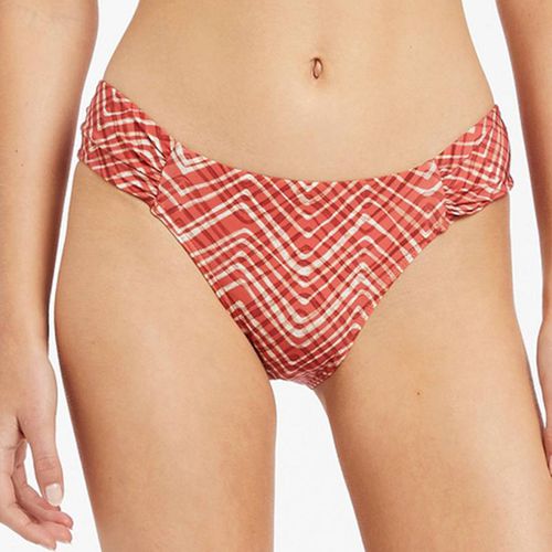 Red Bonita Ruched Hipster Bikini Bottom - Jets - Modalova