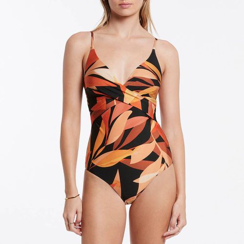 Solari Cross Over Moulded Swimsuit - Jets - Modalova