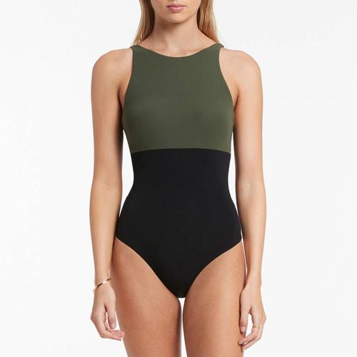 Olive Versa High Neck Swimsuit - Jets - Modalova