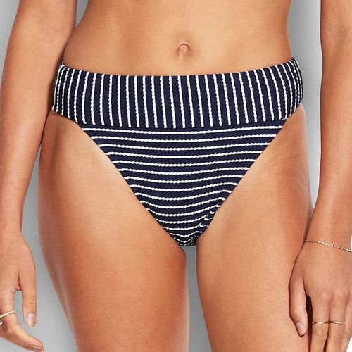 Navy Banded High Rise Bikini Bottom - Seafolly - Modalova