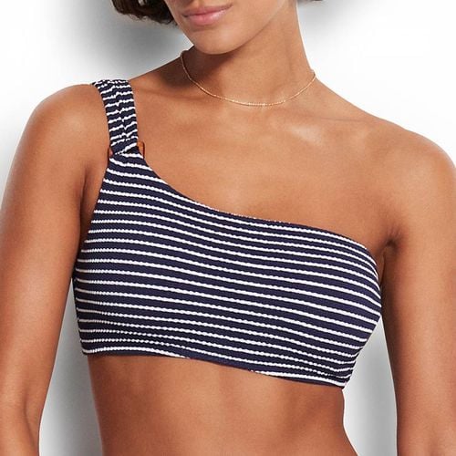 Navy One Shoulder Bikini Top - Seafolly - Modalova